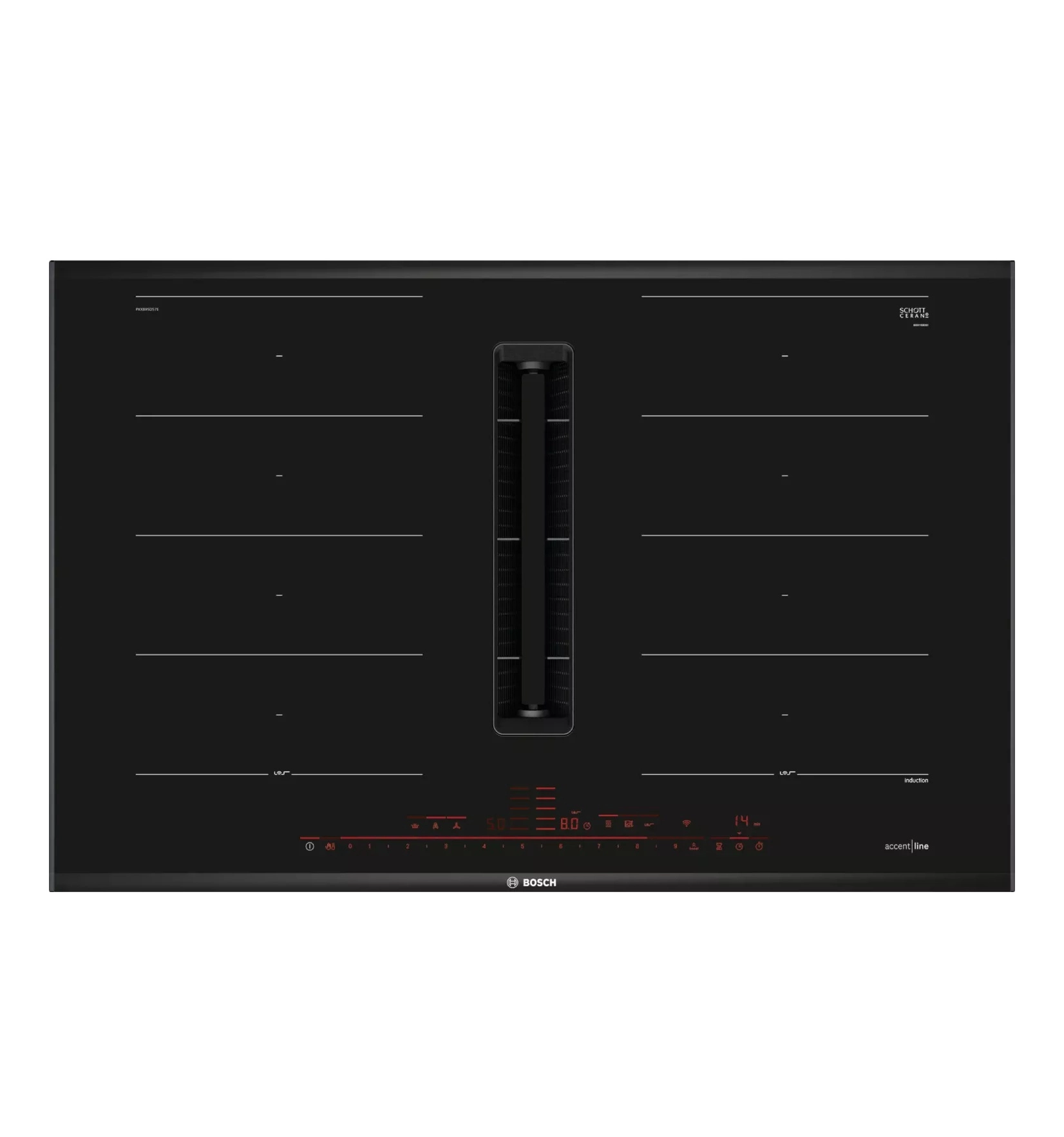 Bosch PXX895D57E induksion oshxona plitasi yuzasi - rasm №2 Bosch PXX895D57E induksion oshxona plitasi yuzasi sotib olish