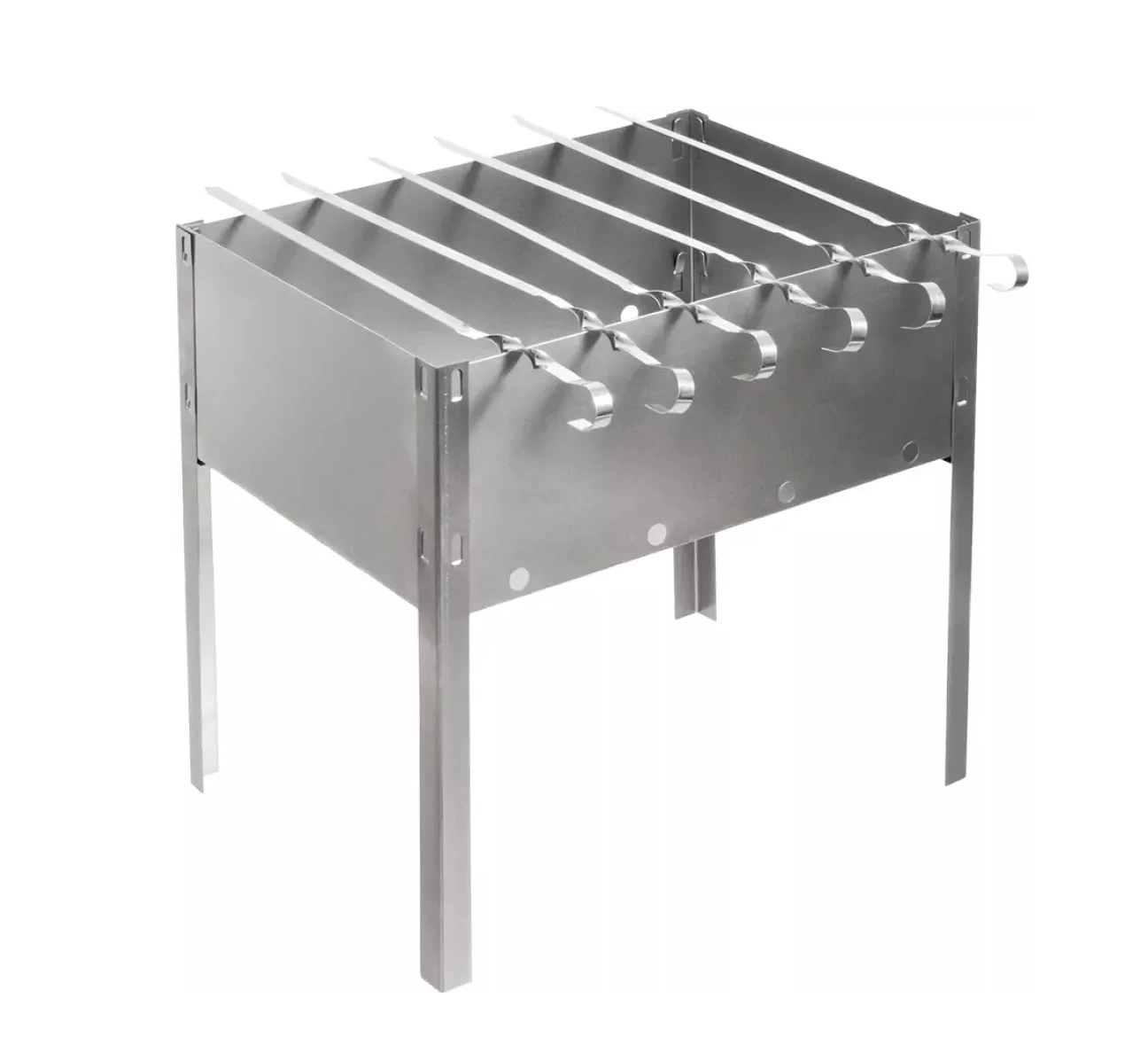 Мангал сборный BoyScout 35х25х35 см + 6 шампуров купить