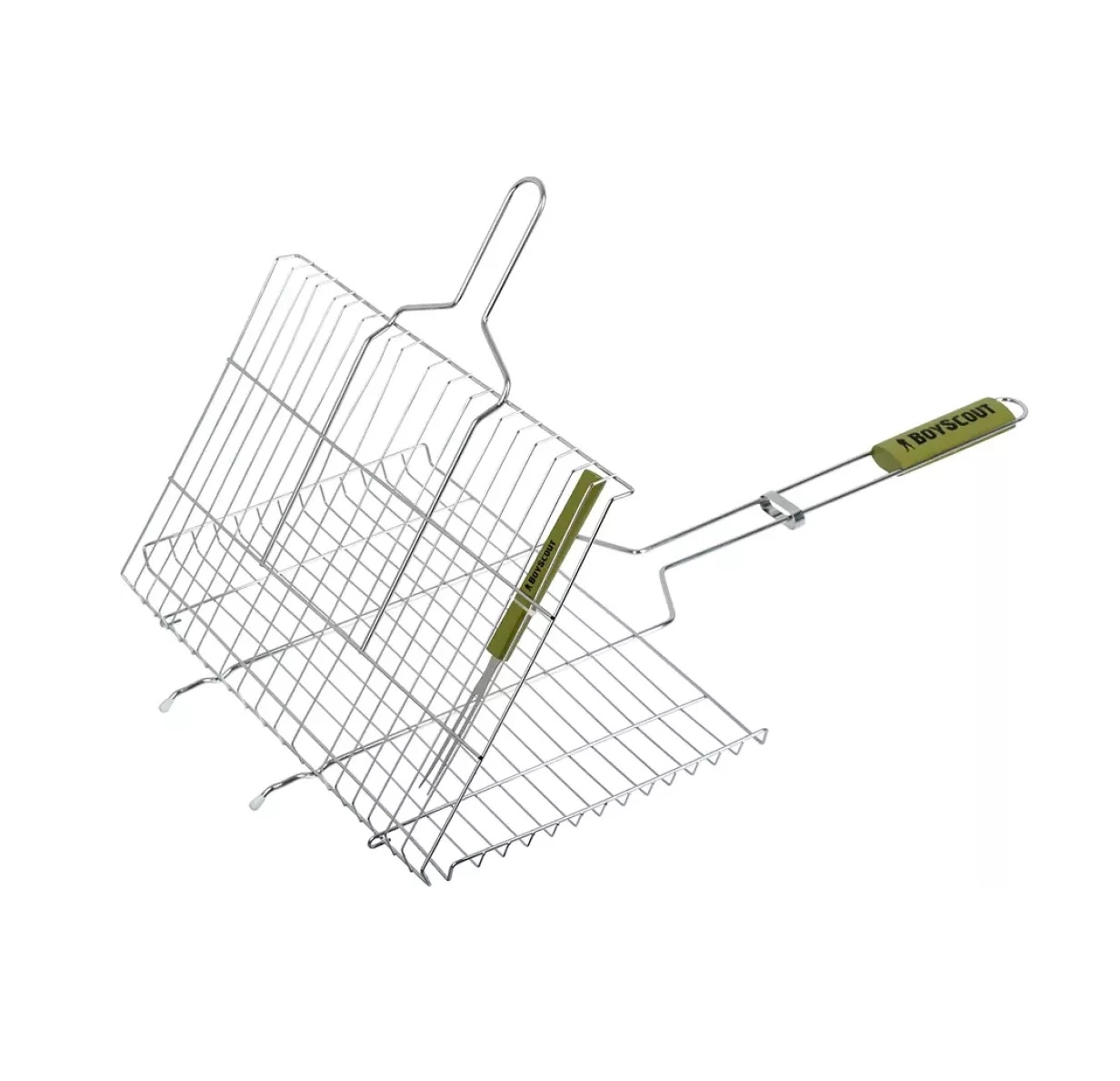 Решетка-гриль BoyScout для стейков, большая с вилкой, 45x27x2 см, веер в подарок купить