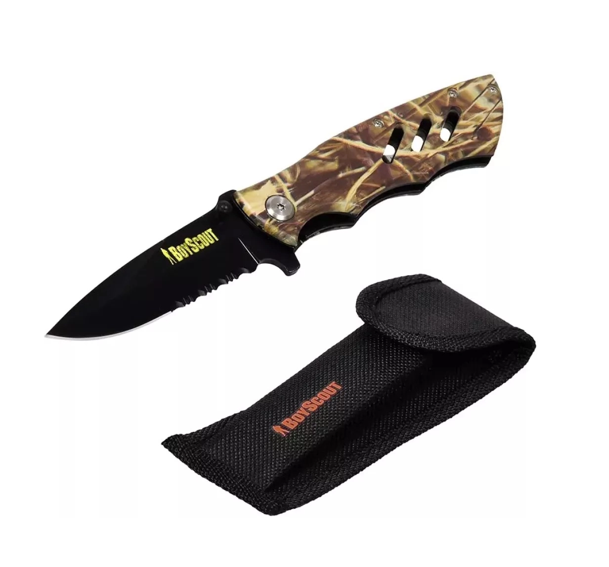 BoyScout avtomatik yig‘iluvchi pichog‘i, plastik tutqichli, g‘ilofli (11,5/20 sm) sotib olish