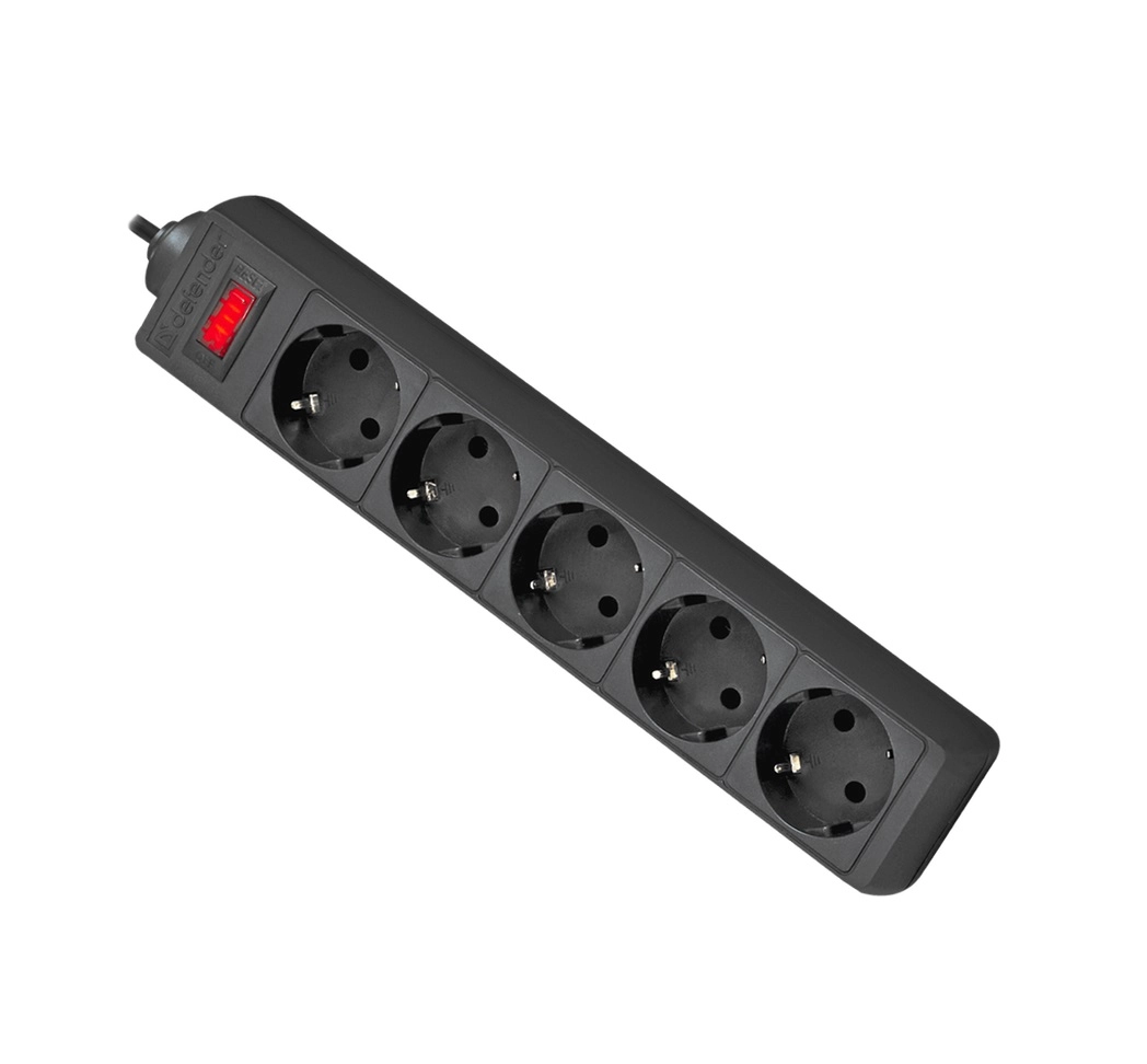 Сетевой фильтр Defender ES 1.8 Black купить