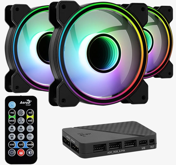 Вентилятор для корпуса Aerocool Mirage 12 ARGB Pro Black купить