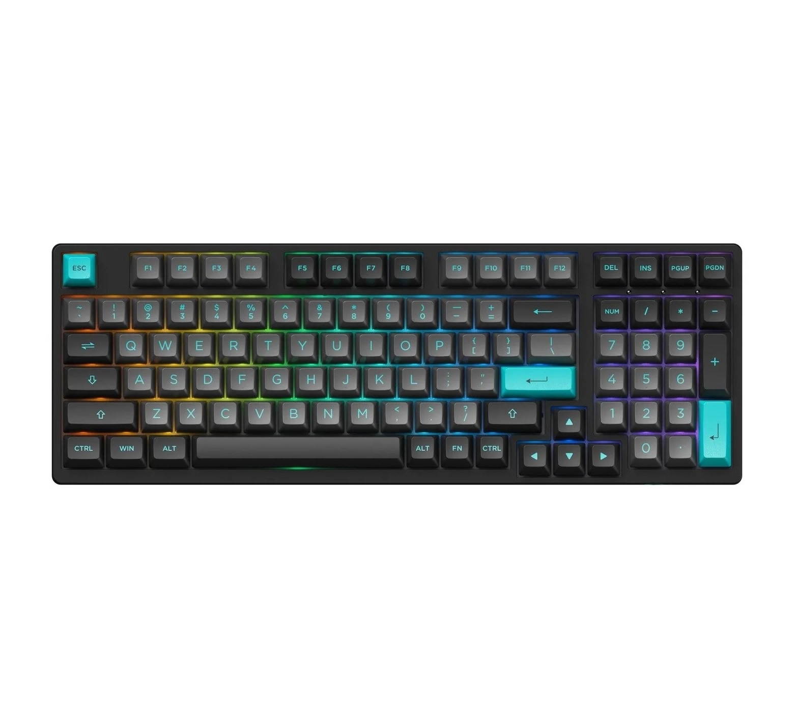 Клавиатура Akko 3098B Black&Cyan CS Jelly White RGB купить