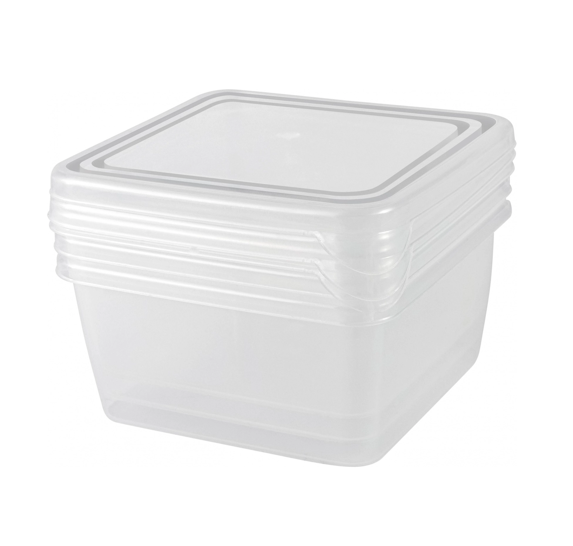 Набор контейнеров для заморозки Plast Team 0,45л, квадратные, 3шт, 115х115х85 купить