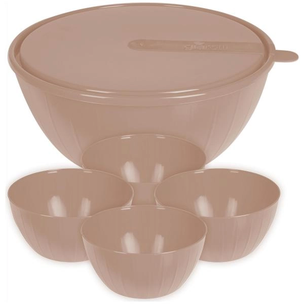 Набор салатников с крышкой Sugar&Spice Vanilla (4х0,6 л) + 5л латте sotib olish