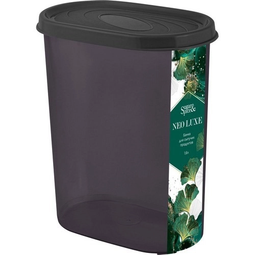 Банка для сыпучих продуктов Sugar&Spice Neo Luxe, с крышкой, 1,6л, 155х90х188 дымчатый кварц купить