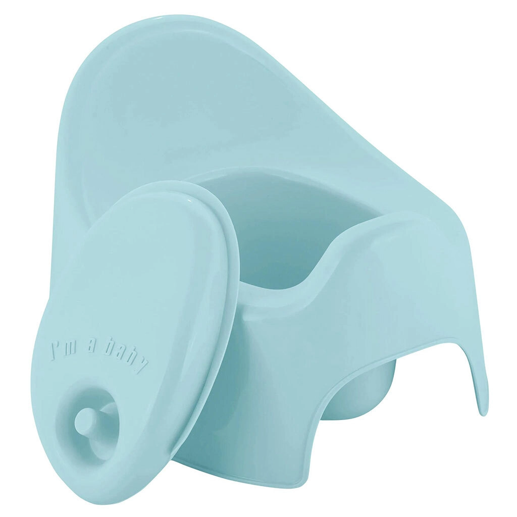 Горшок детский Lalababy Follow Me, защита от брызг, с крышкой, голубое облачко купить