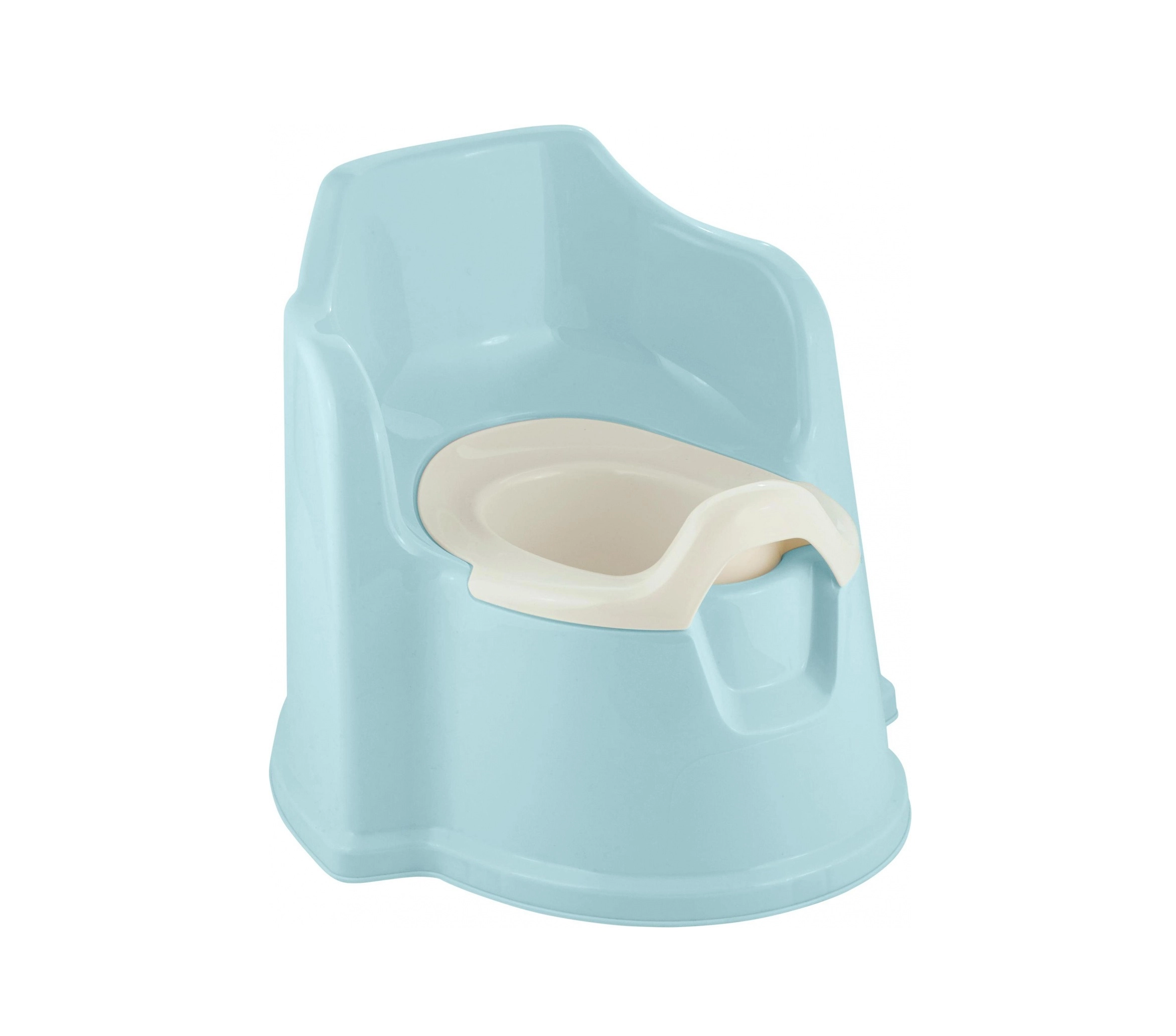 Горшок детский с высокой спинкой Lalababy Protect Me, защита от брызг голубое облачко купить