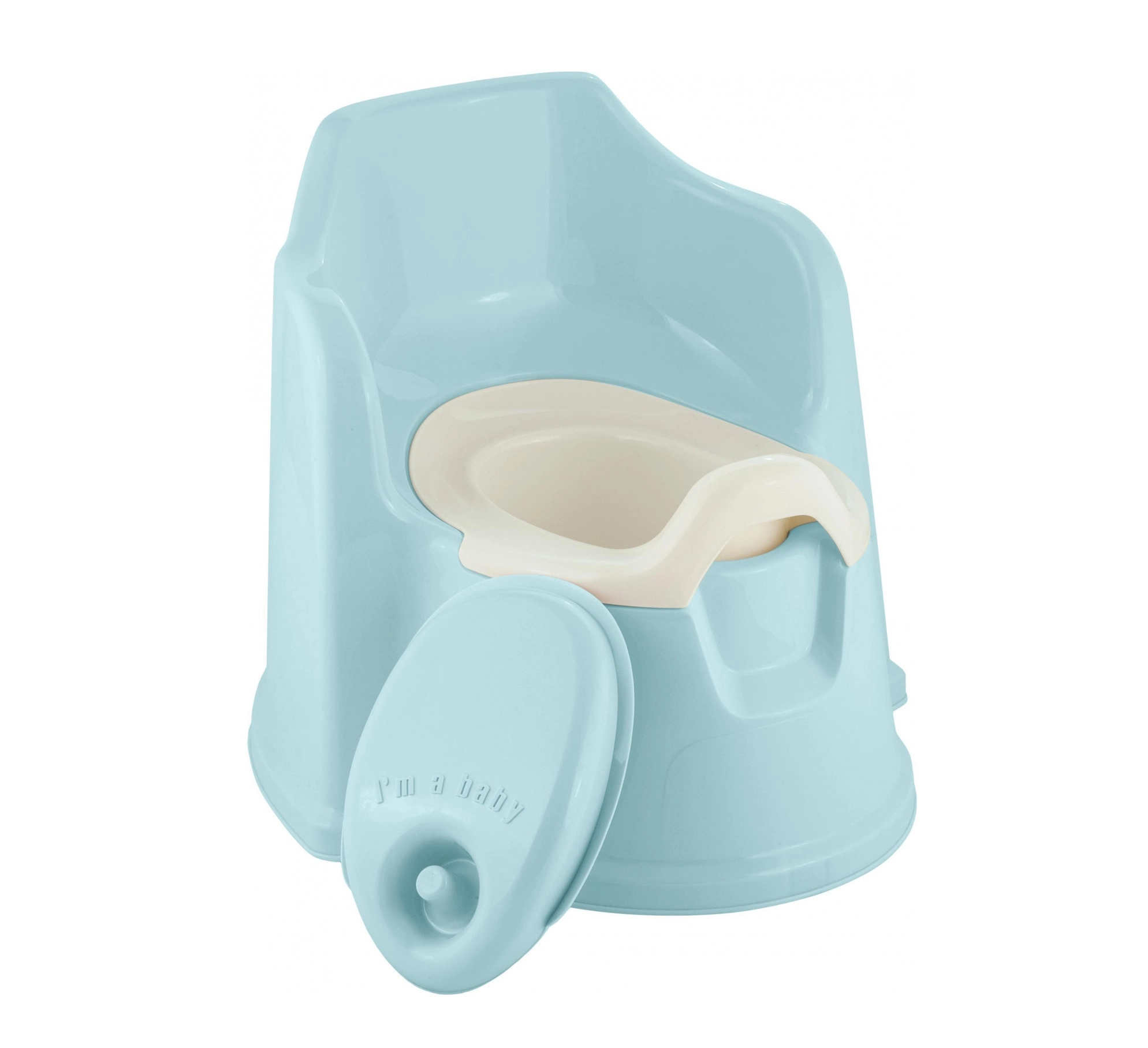 Lalababy Protect Me qopqoqli, baland suyanchiqli, suv sachrashidan himoyalangan, qopqoqli, ko‘k bulutchali bolalar tuvagi sotib olish