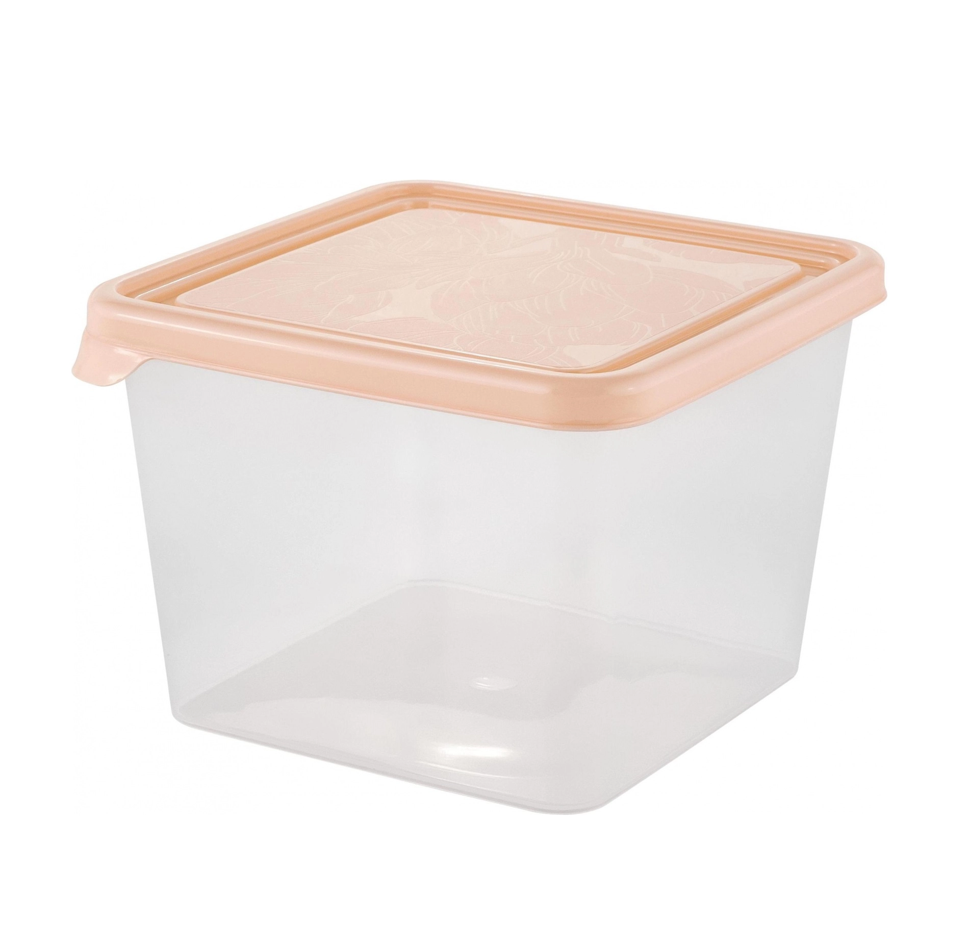 Контейнер для продуктов Plast Team HELSINKI, для заморозки, 0,75л, квадратный персиковая карамель купить