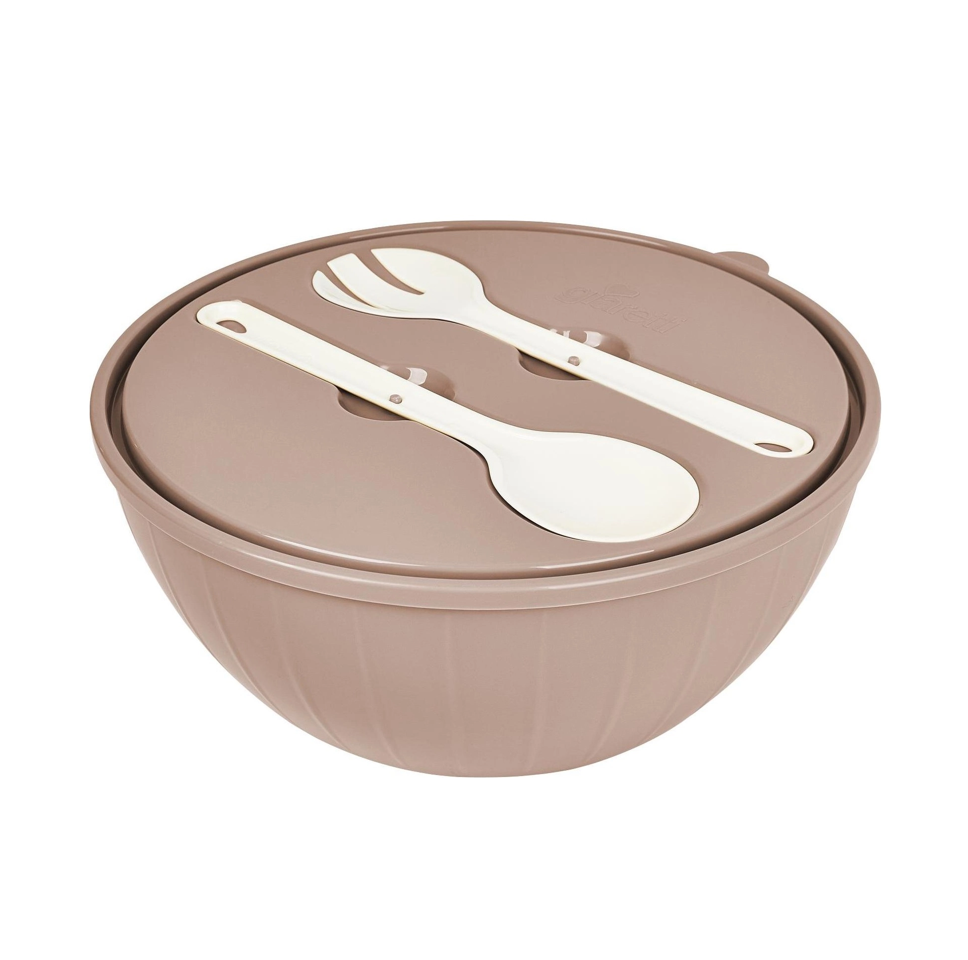 Салатник Sugar&Spice Vanilla, с приборами, с крышкой, 5л, круглый латте sotib olish