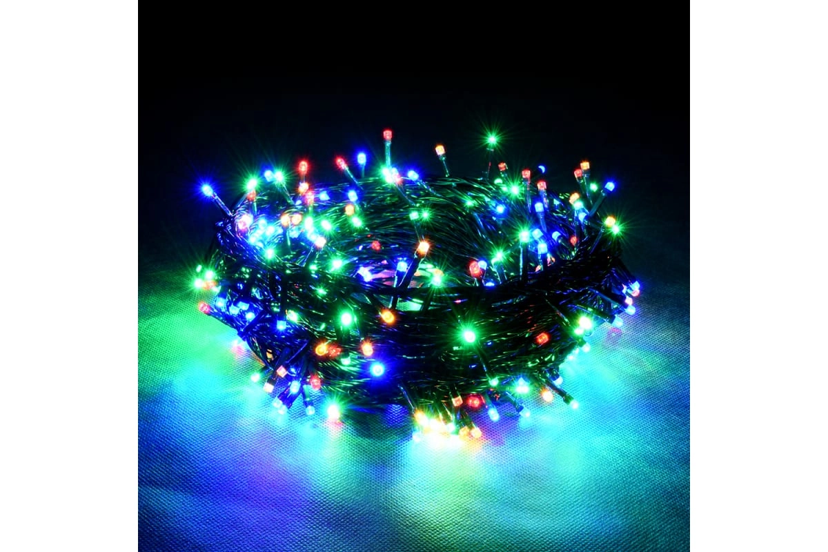 Гирлянда Vegas нить 200 разноцветных LED ламп 8 режимов купить
