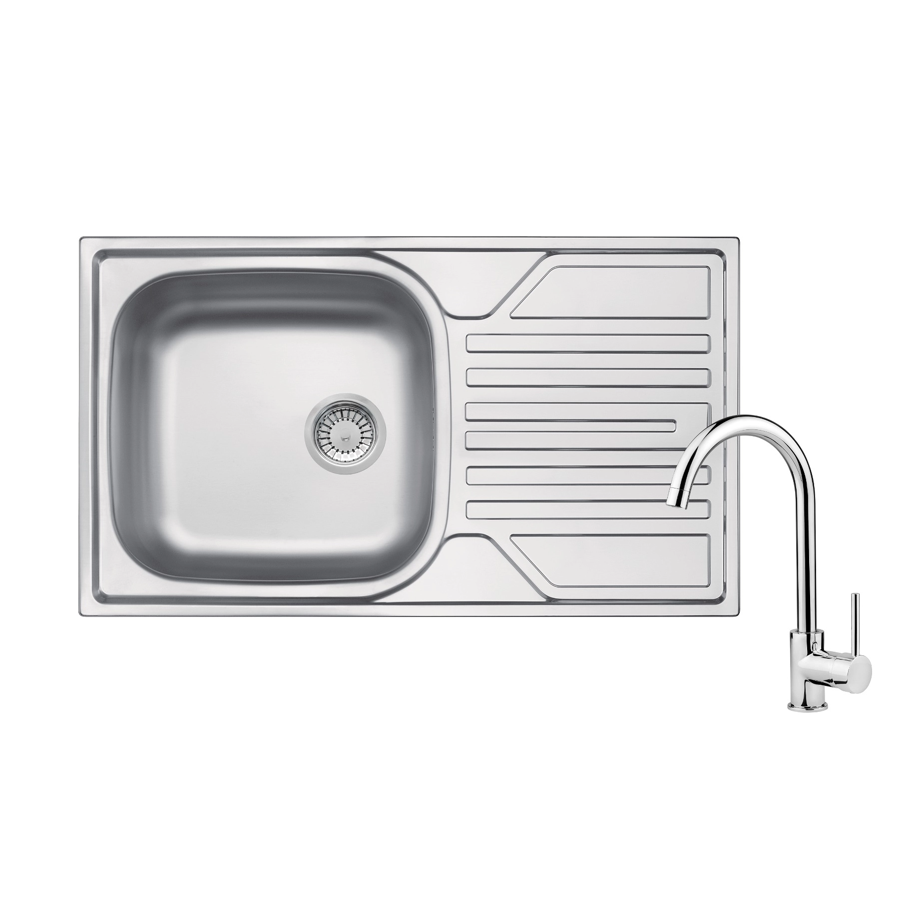 Deante LEGATO Satin aralashtirgichli oshxona yuvgichi (po‘lat) sotib olish