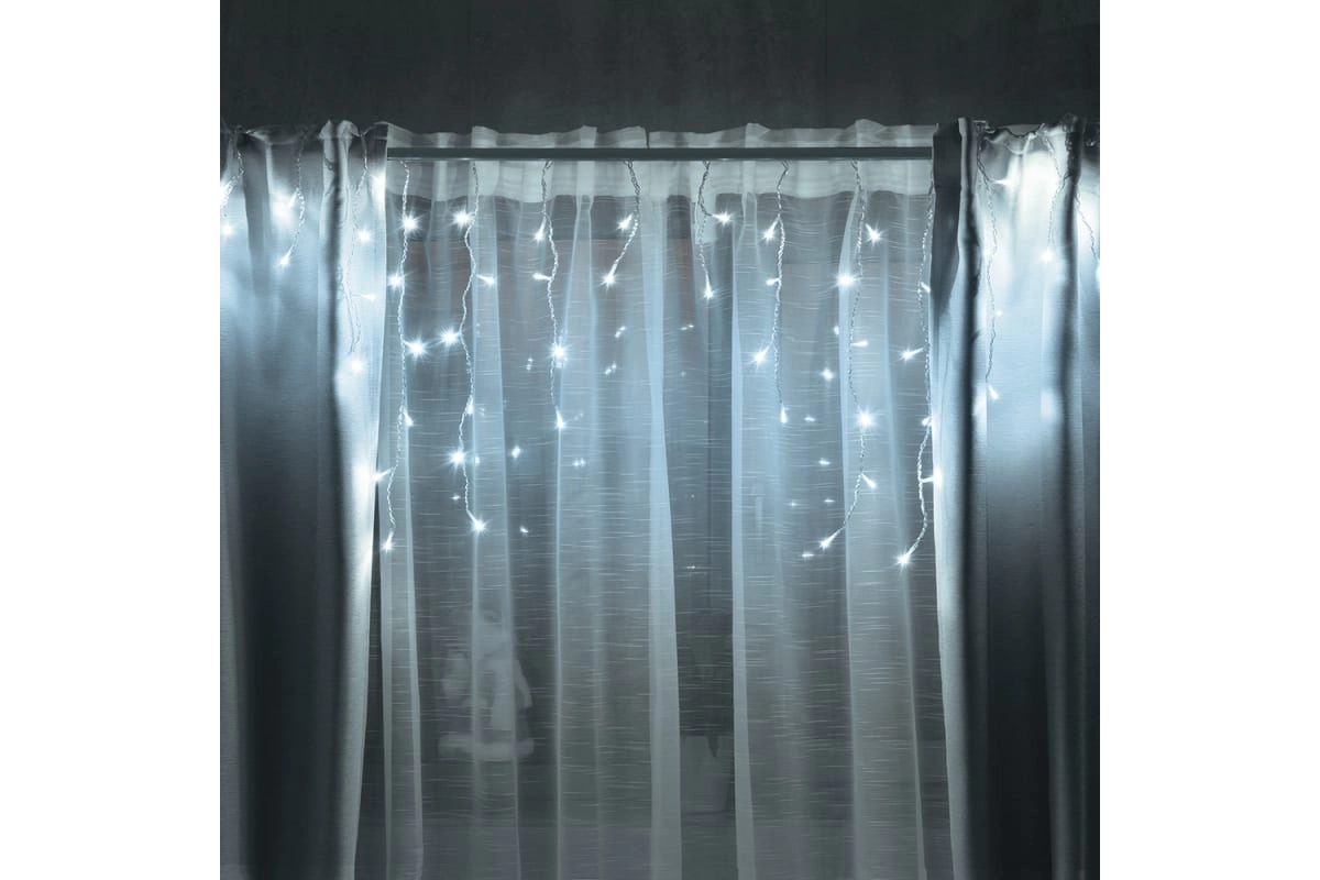 Гирлянда VEGAS Бахрома 48 холодных LED ламп 12 нитей 8 режимов sotib olish