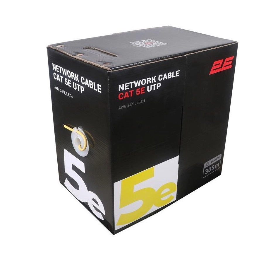 Kabel 2E CAT 5e, U-UTP, 305м, AWG 24/1, LSZH sotib olish