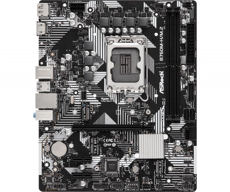 Ona kart ASRock B760M-H/M.2 (LGA1700, mATX) sotib olish