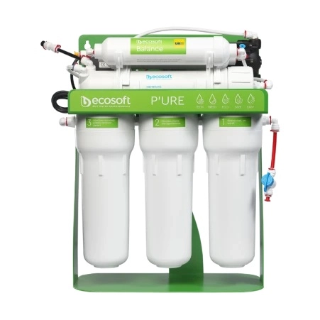 Ecosoft p'ure BALANCE teskari osmos filtri to'shakda nasos bilan sotib olish