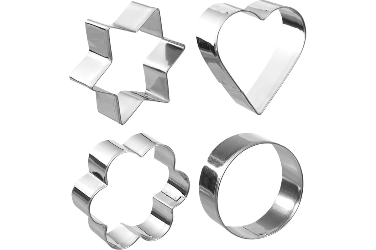 Формочки для печенья MARMITON Классика 6 см, 4 шт, нержавеющая сталь 17060 купить