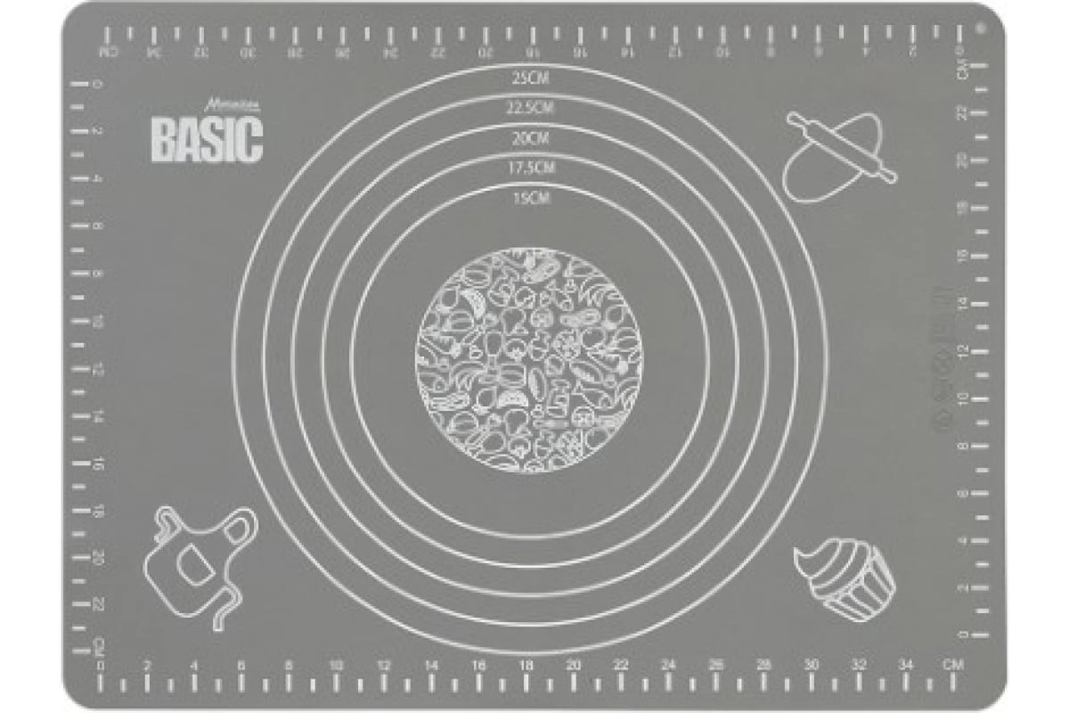Силиконовый кулинарный коврик MARMITON Basic со шкалой, 40x30 см 17408 sotib olish