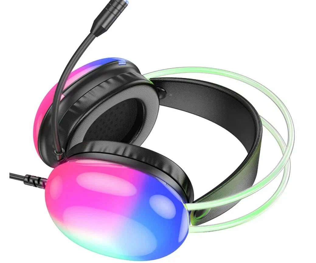 Игровые наушники HOCO W109 PLUS, RGB, черный недорого