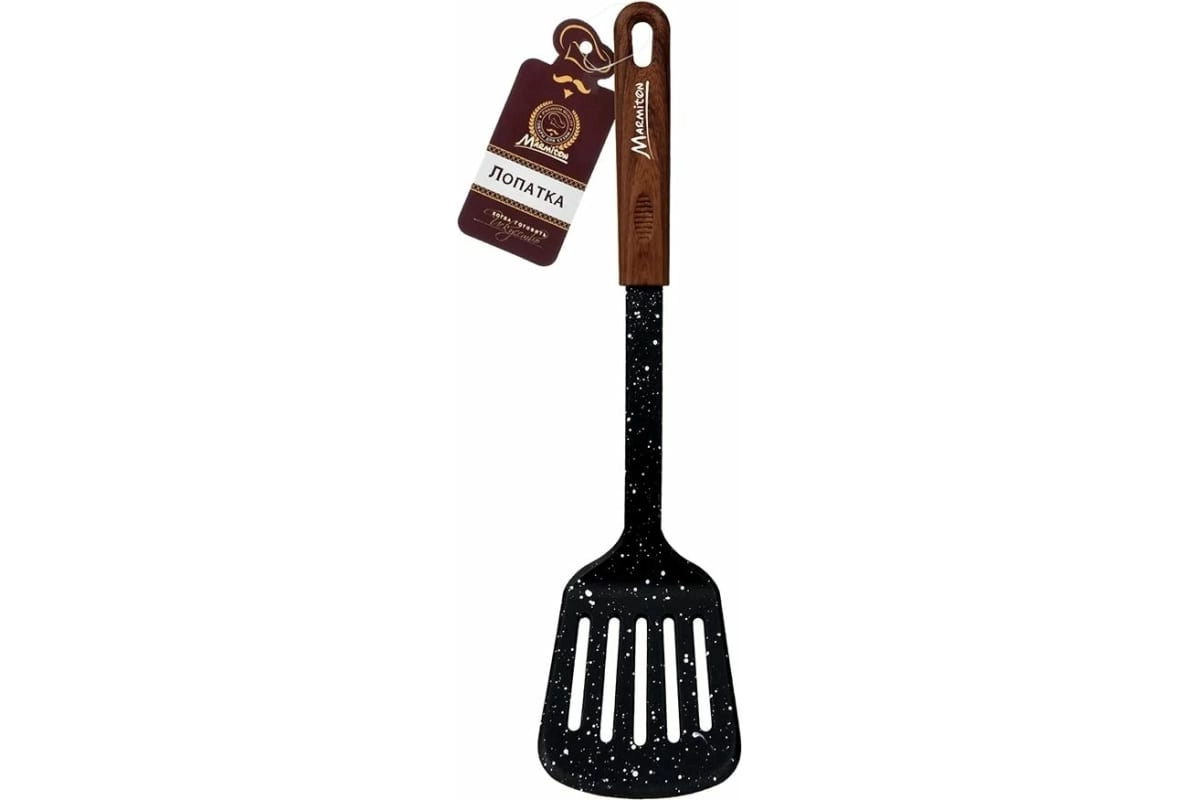 Лопатка с прорезями MARMITON нейлоновая, резиновая ручка, 32 см 17219 sotib olish