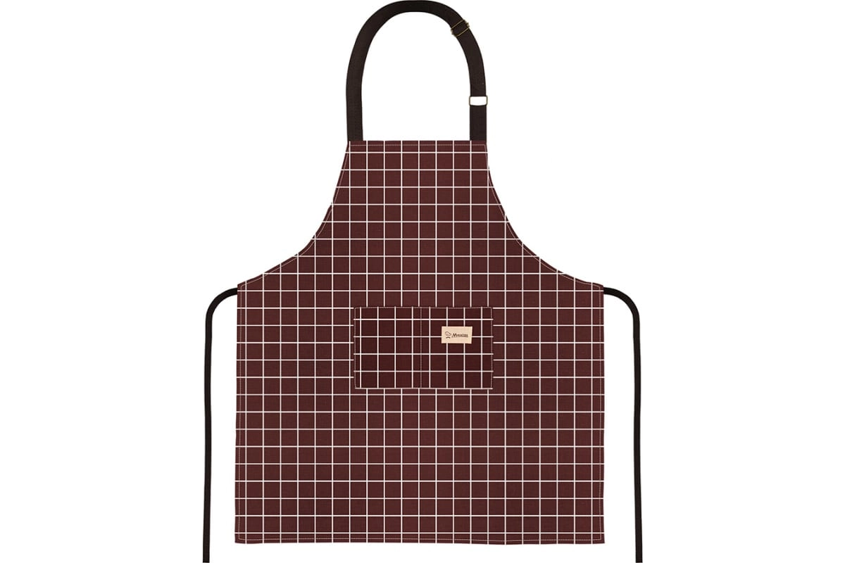 Suv o‘tkazmaydigan fartuk MARMITON Chocolate, cho‘ntakli, 65x70 sm, poliester 17325 sotib olish
