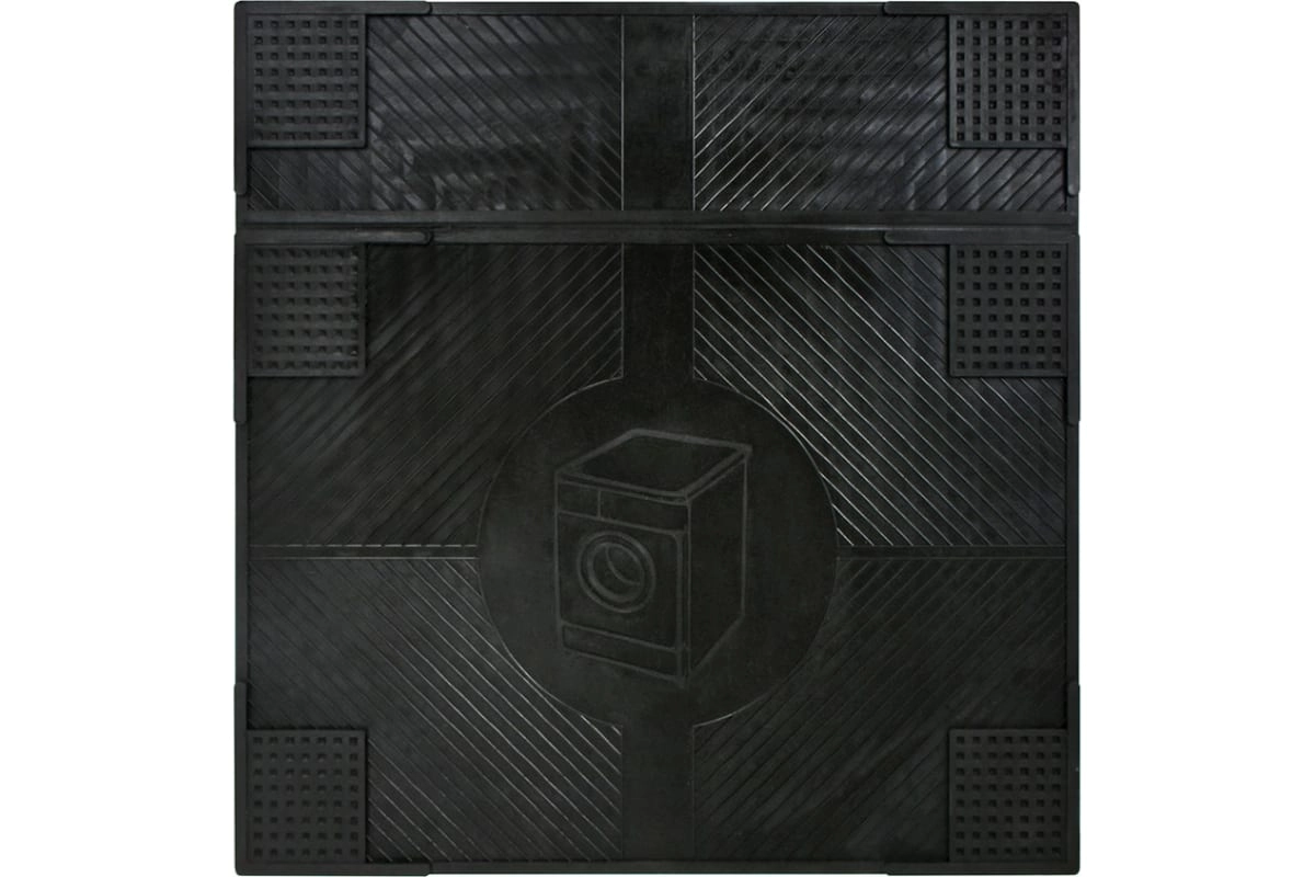 Резиновый антивибрационный коврик VORTEX 62x65x0,7 см, черный 24258 купить