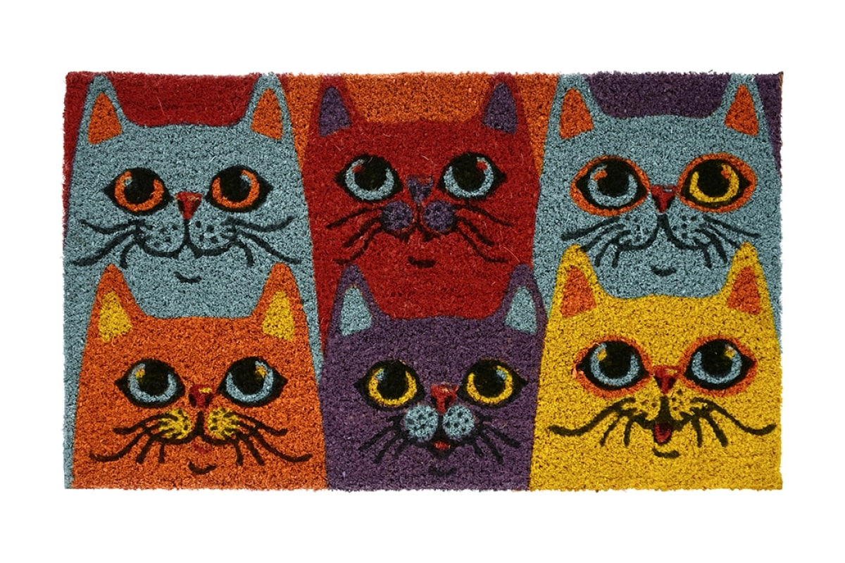 Кокосовый коврик VORTEX Котики ворс 15 мм, 35x60 см, на ПВХ основе 24337 купить