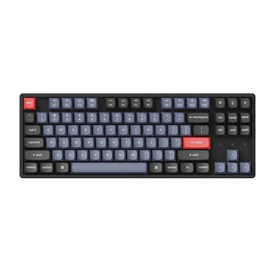 Клавиатура Keychron K8 87Key, Gateron G Pro Red, Hot-Swap, Aluminum Frame, BT/USB-A, EN/UKR, RGB, Черный sotib olish