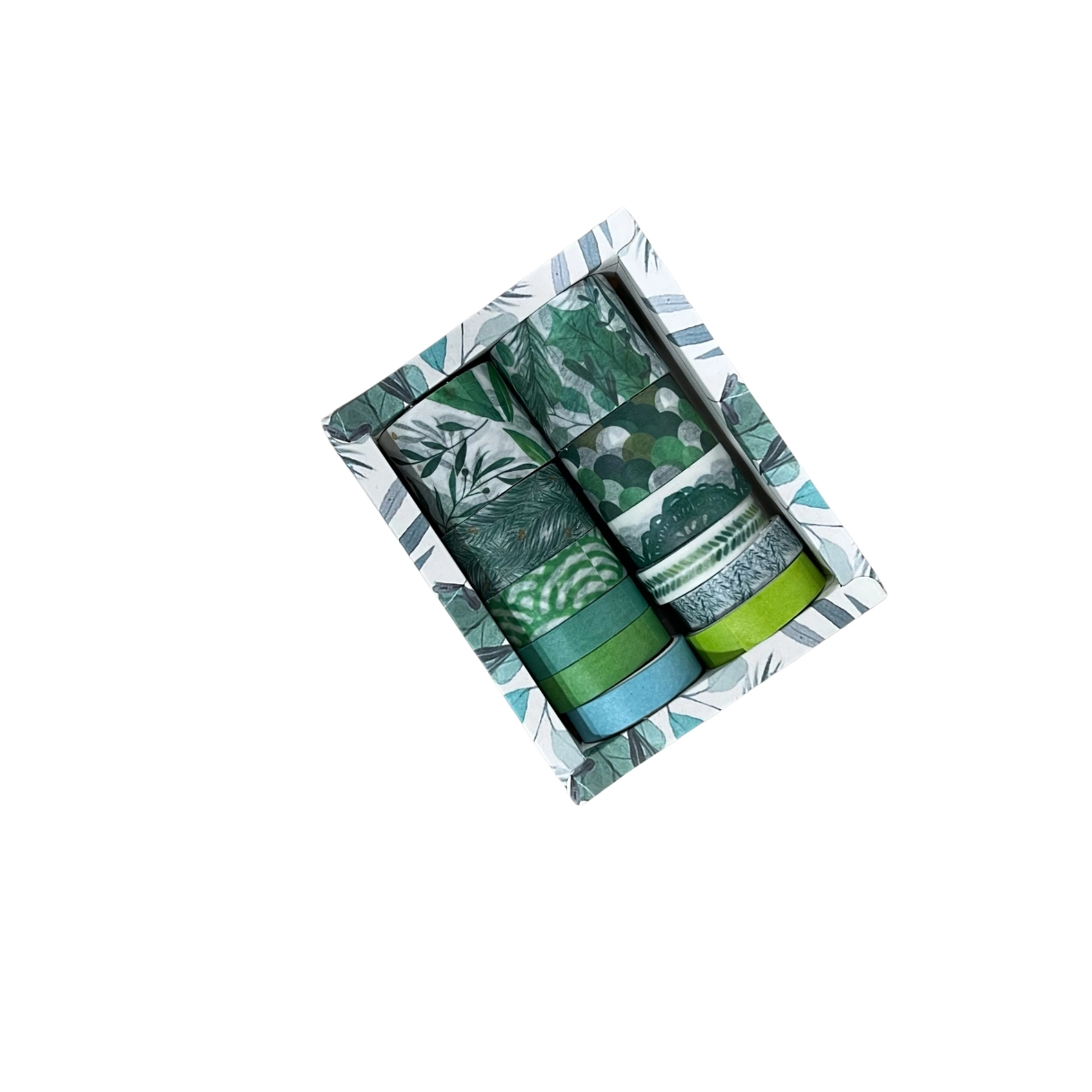 Набор декоративных скотчей зелёных оттенков, 12 рулонов по 2 м (HJ-YS504) онлайн