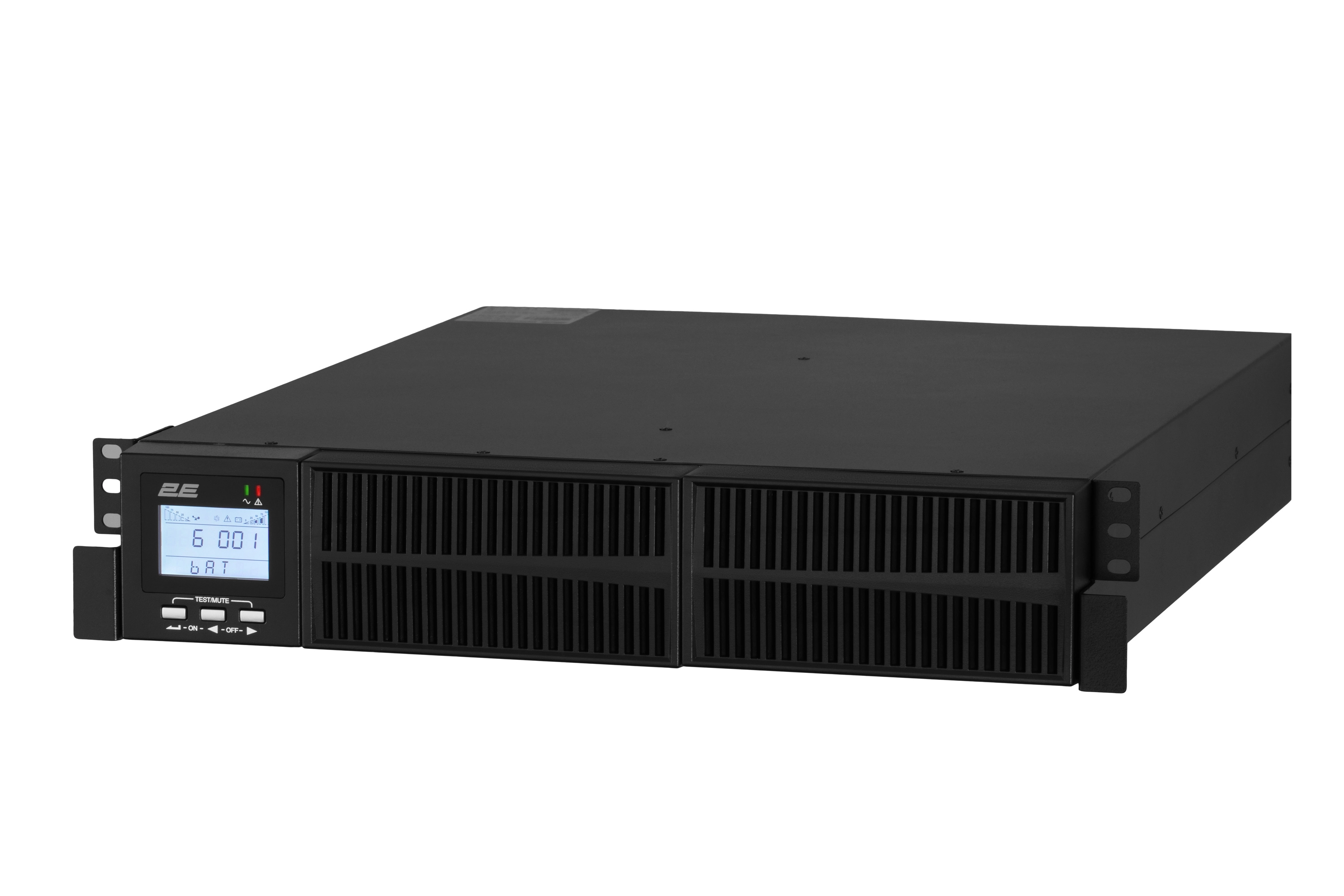 Источник бесперебойного питания 2E OD3000RT, 3000VA/2700W, RT2U, LCD, USB, 3XSCHUKO 2E-OD3000RT недорого