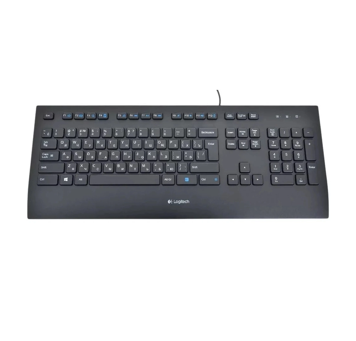 Logitech Corded Keyboard K280e Black USB klaviaturasi sotib olish