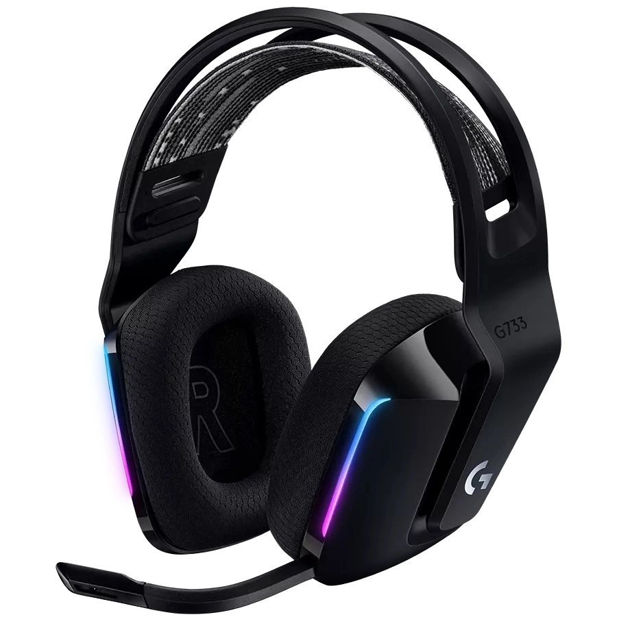 Logitech G733 LIGHTSPEED simsiz RGB qora o‘yin garniturasi sotib olish