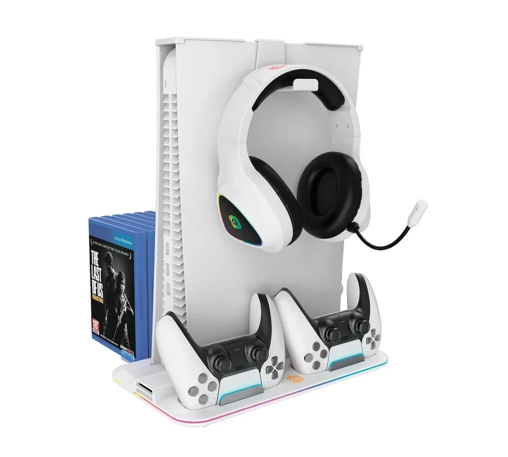 Многофункциональная охлаждающая подставка Canyon CS-PS с подсветкой RGB (Белый) sotib olish