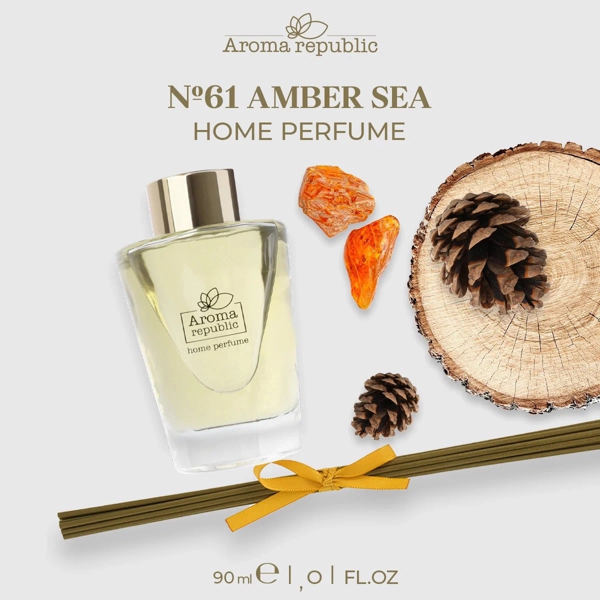 Aroma Republic "№61 Amber sea" 90 ml shishali flakondagi aromatik diffuzor sotib olish