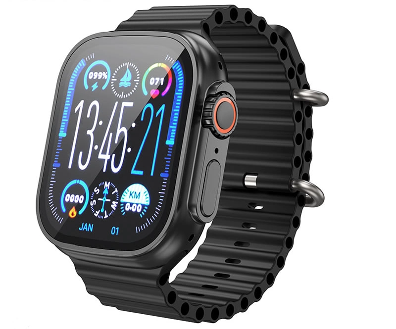 Hoco DY12 Ultra qora smart soat sotib olish