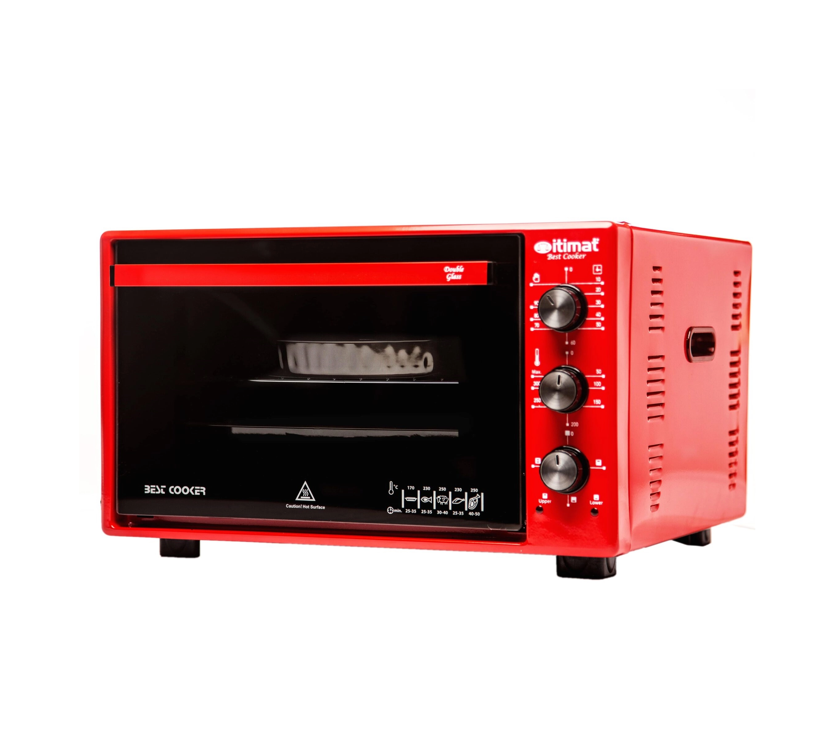 Мини-печь Itimat I-08 DTT (с двойным стеклом) 36L Красный купить