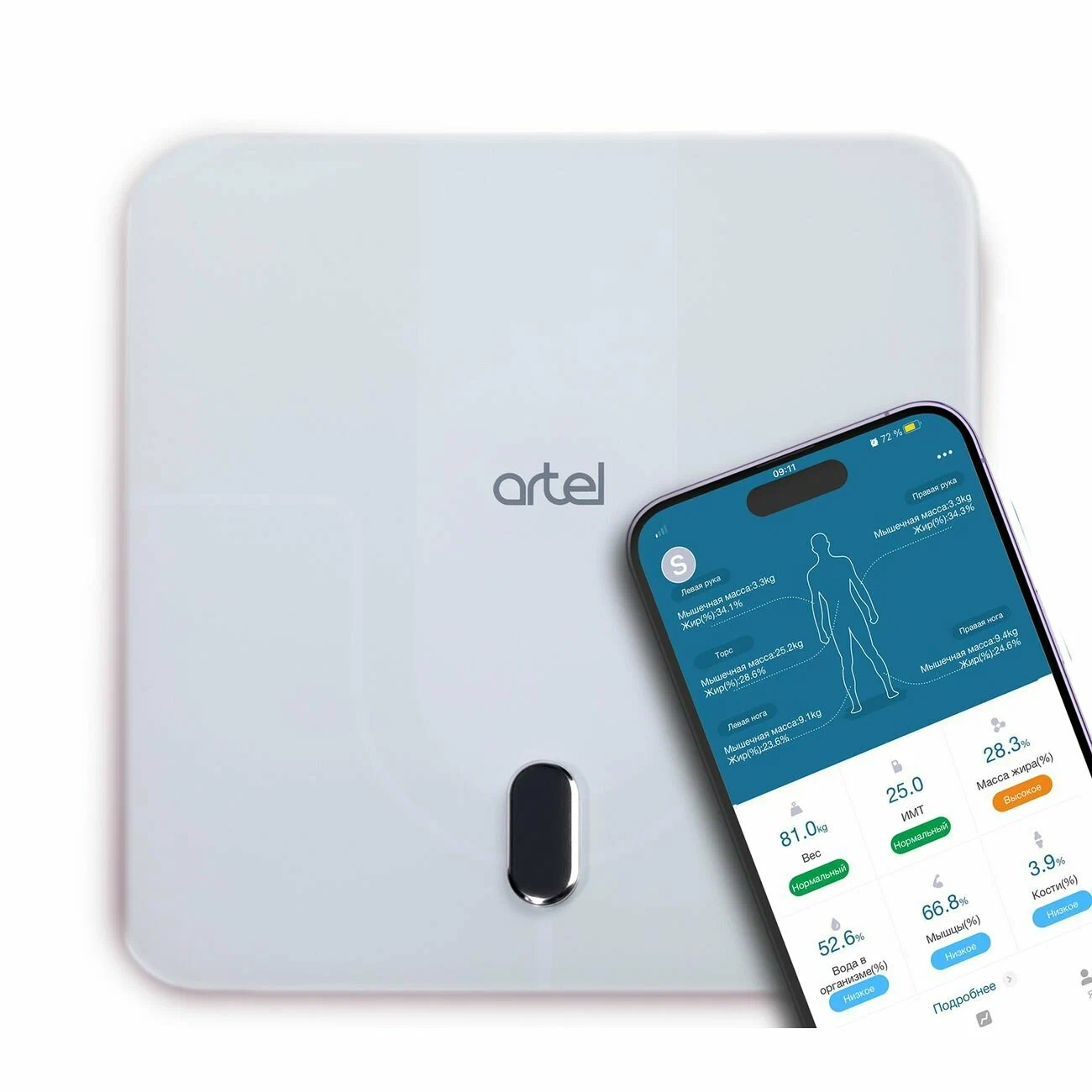 Напольные весы Artel ART-EB-2802 Белый купить