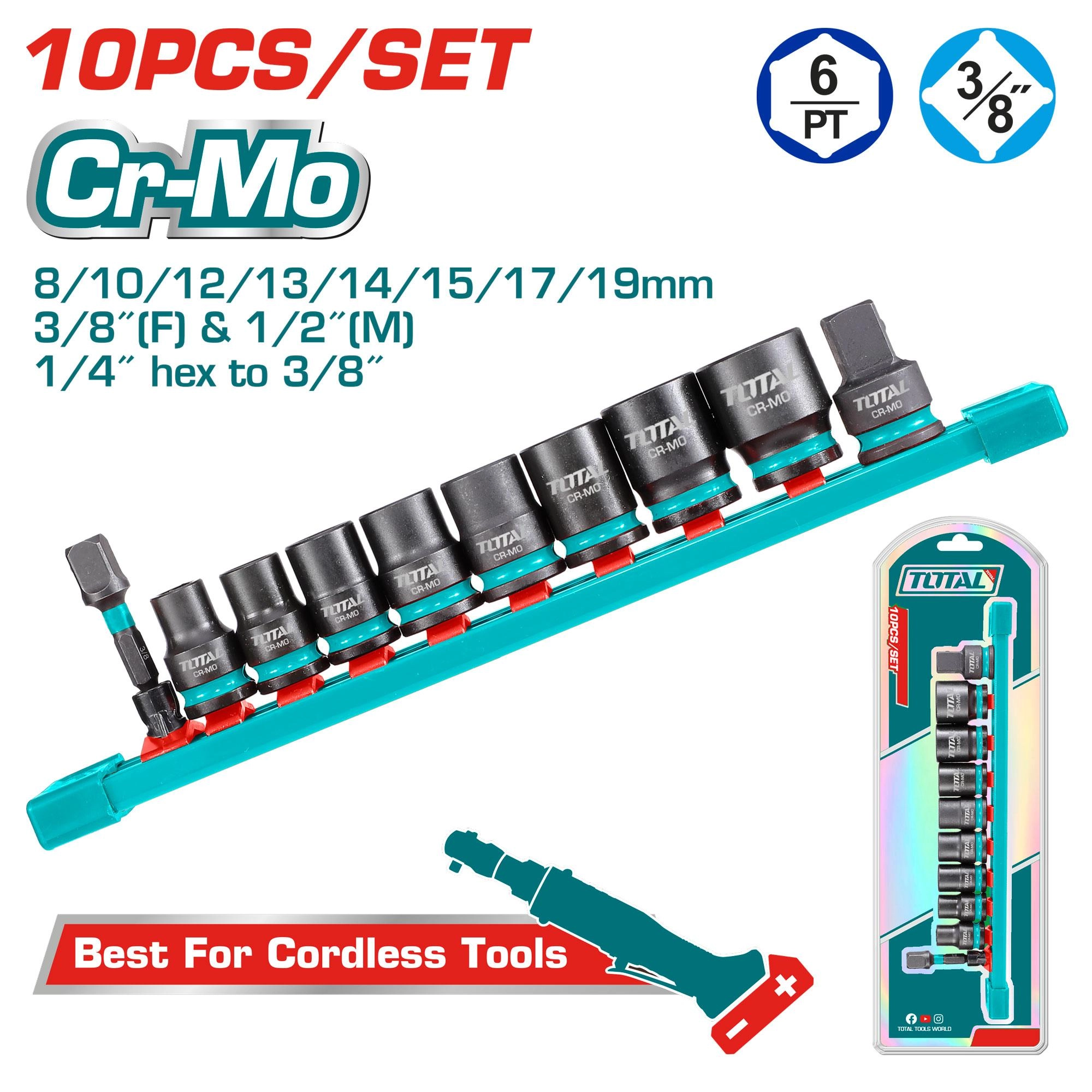 Набор из 10 ударных головок TOTAL THTISD38104 купить