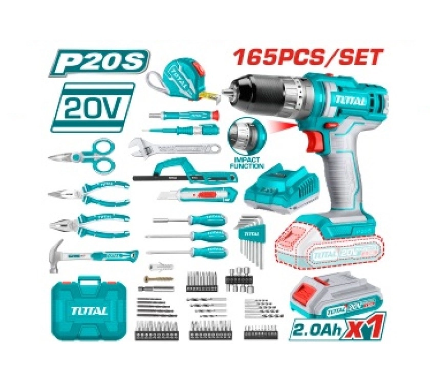 Набор инструментов TOTAL 165 шт THKTHP11652 купить