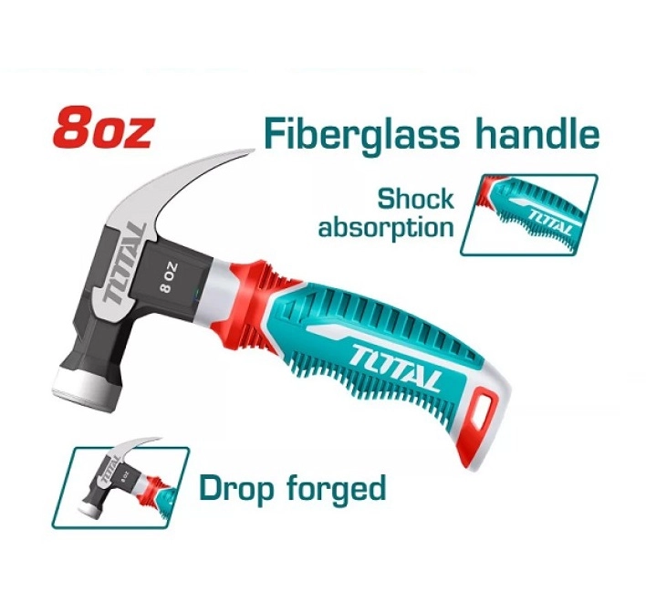 Мини молоток-гвоздодер TOTAL 220 г THCH61008D купить