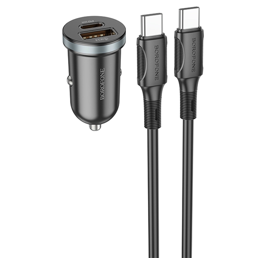 Borofone BZ32 qora avtomobil zaryadlovchi qurilmasi arzon