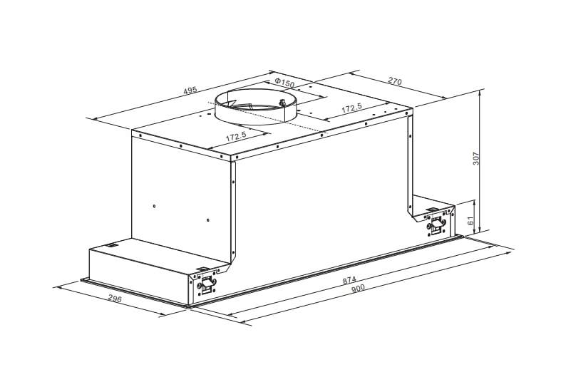 Вытяжка Hofmann HIB90BG.1/HF недорого