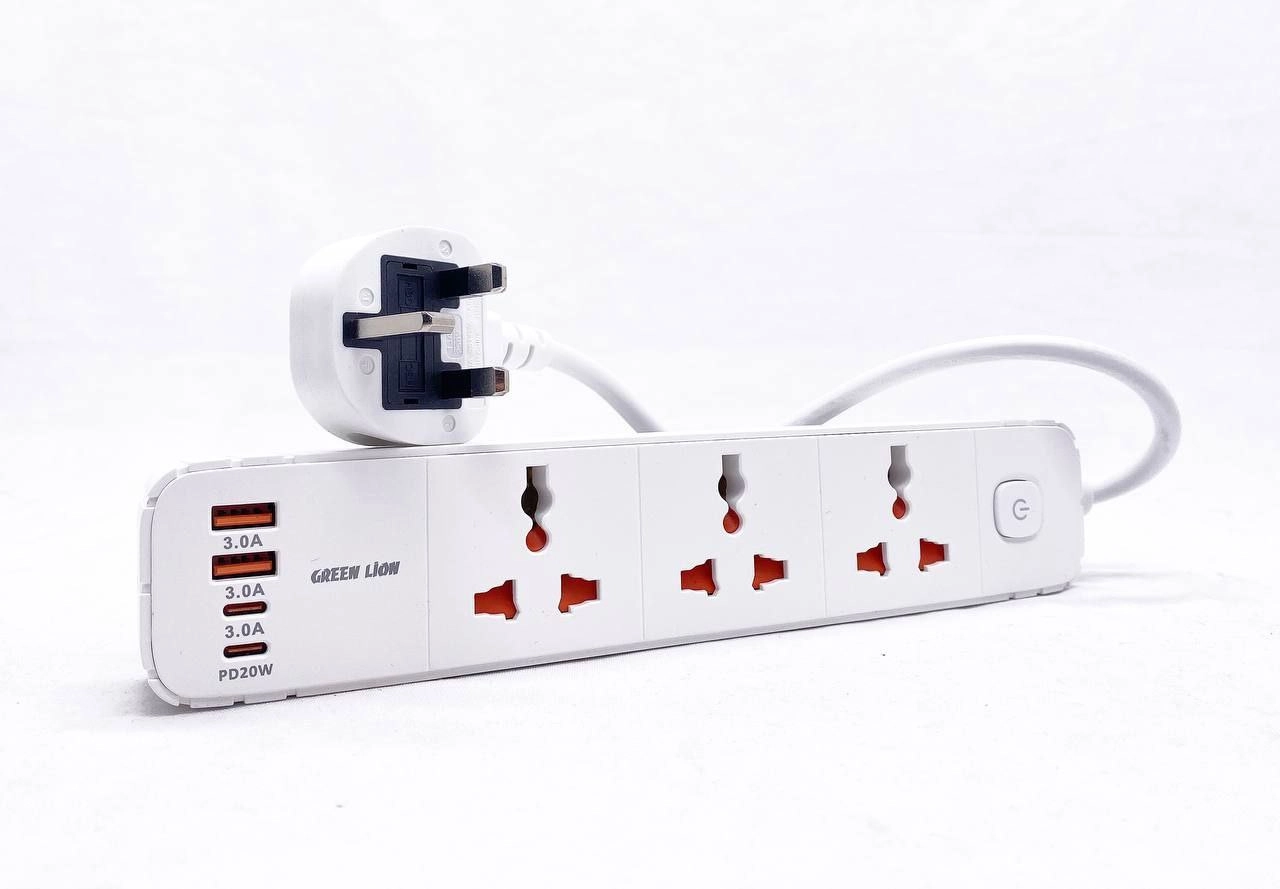 Pilot Green Lion GS300 ko'p funktsiyali rozetkasi, White sotib olish