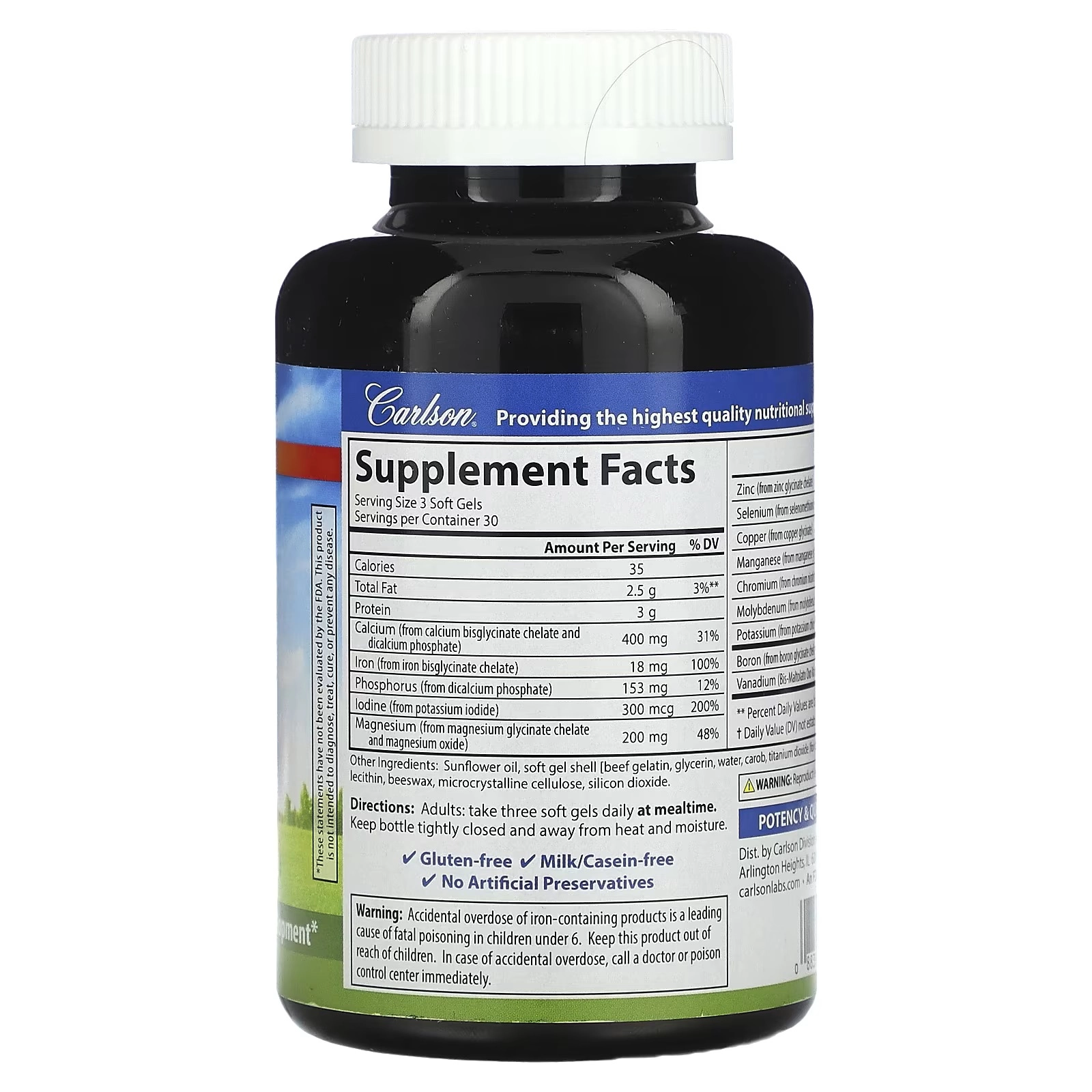 Carlson, Xelatlangan Minerallar, 90 ta yumshoq tabletka arzon