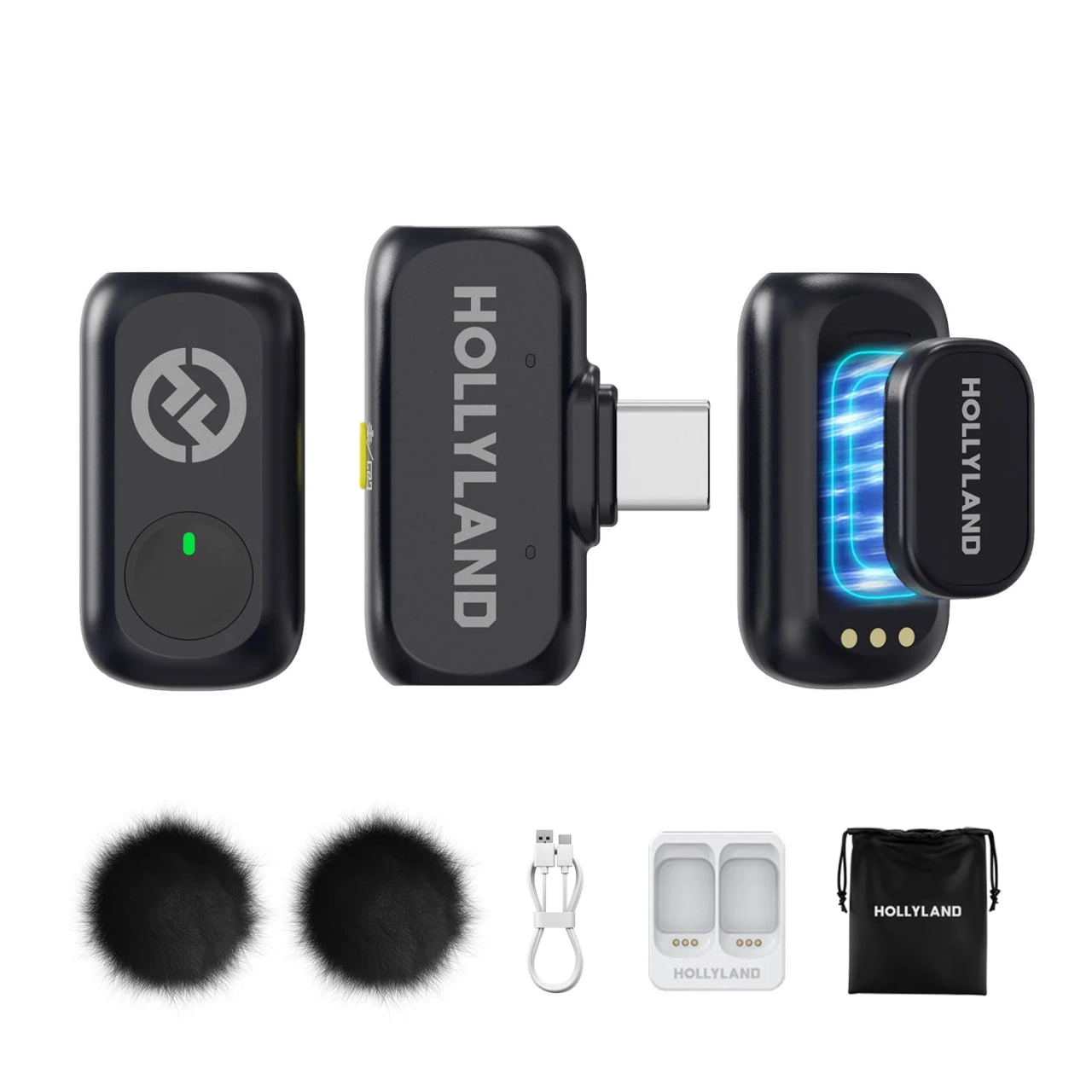 Hollyland Lark A1 Duo Type-C simsiz mikrofon tizimi arzon