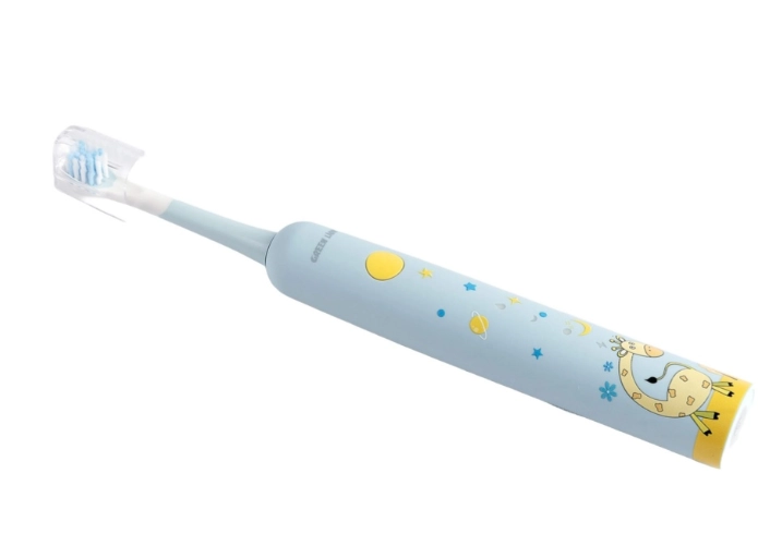 Green Lion Kids Brush Smart Toothbrush ko'k rangli aqlli elektr bolalar tish cho'tkasi O'zbekistonda