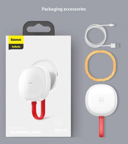 Baseus Solar In-Car Reading Lamp White avtomobil lampasi onlayn