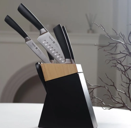 Набор ножей 7 пр. в деревянной подставке FISSMAN недорого