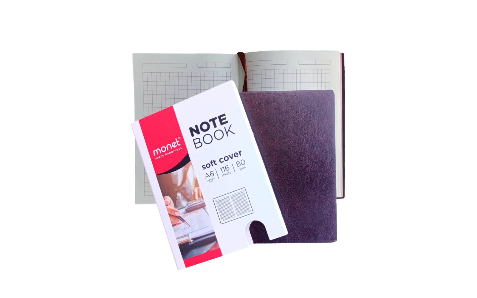 Блокнот Monet, формат А6, клетка, 116 страниц 80gsm 2NB004 (1/124) купить